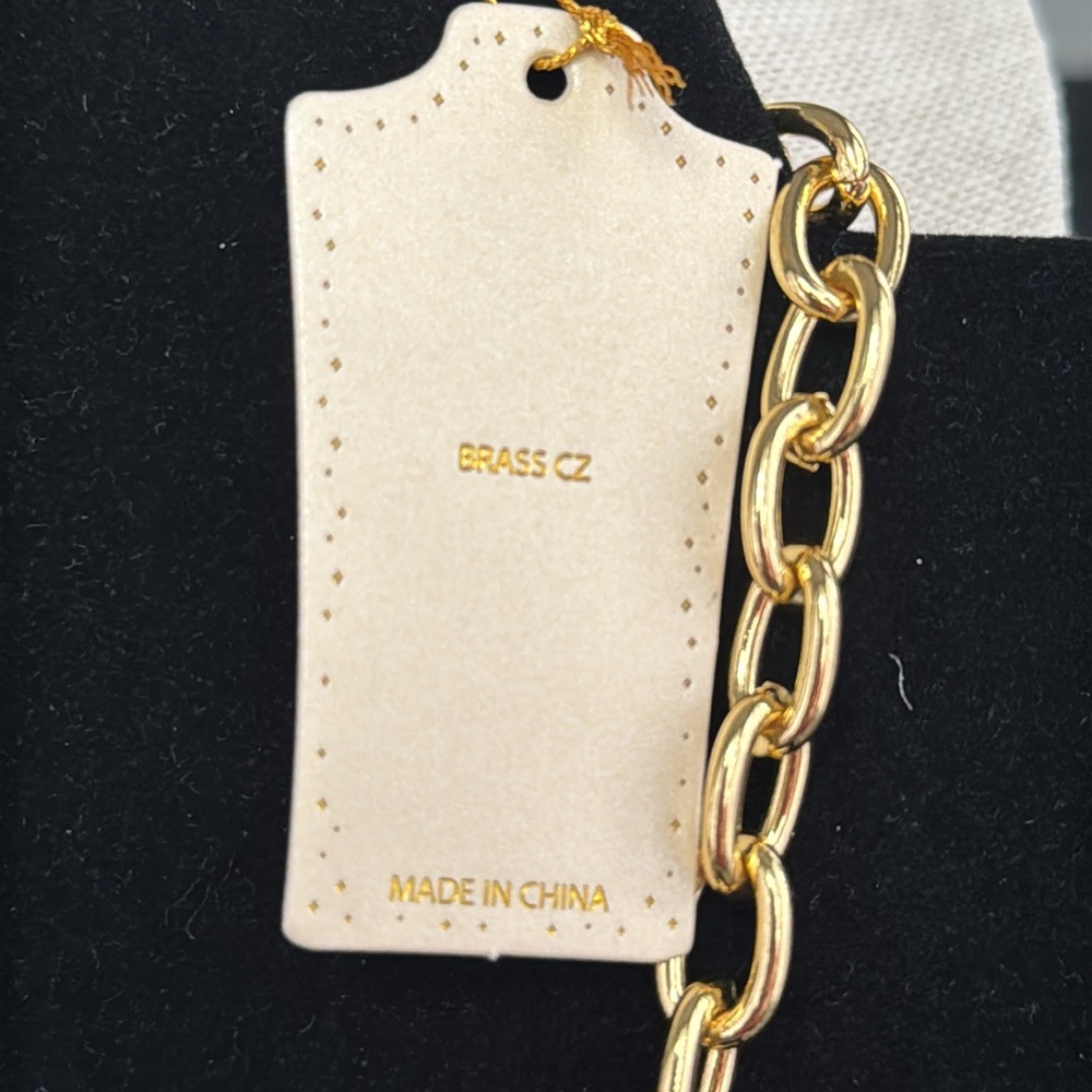 Eye Candy Fruit Charm Necklace Gold tone CZ - Picture 4 of 9